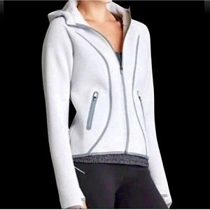 Athleta Fuse Gray Full Zip Hoodie Sweatshirt Jacket XS